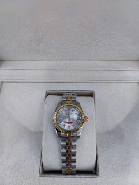 with original box ladies watch women's 26mm champagne diamond dial 2813 steel 18k yellow gold jubilee bracelet automatic mechanical lad, Slivery;brown
with original box ladies watch women's 26mm champagne diamond dial 2813 steel 18k yellow gold jubilee bracelet automatic mechanical lad, Slivery;brown
