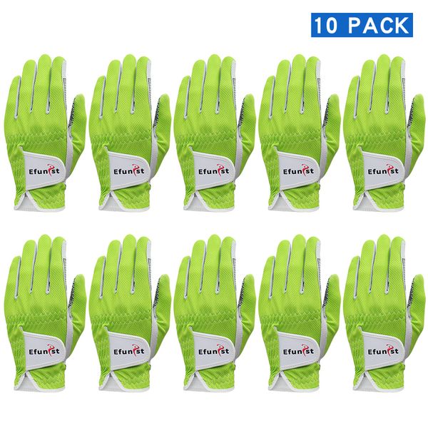 10 pcs efunist golf glove men left hand breathable green 3d performance mesh non slip micro fiber gloves 220712, Black
10 pcs efunist golf glove men left hand breathable green 3d performance mesh non slip micro fiber gloves 220712, Black