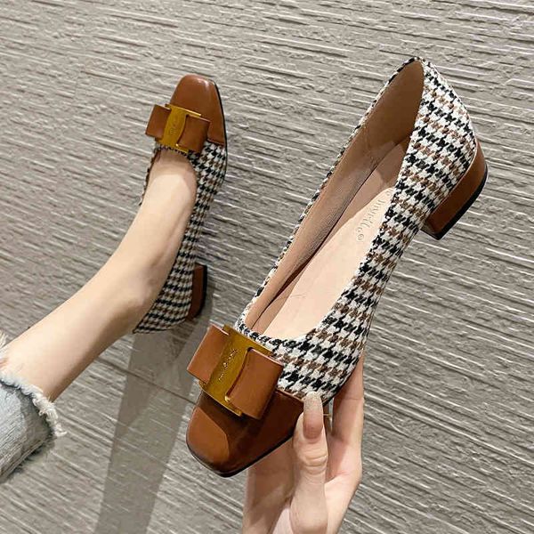 dress shoes color matching casual flat shoes early spring leather metal bow women's checkered square head single bz3s, Black
dress shoes color matching casual flat shoes early spring leather metal bow women's checkered square head single bz3s, Black