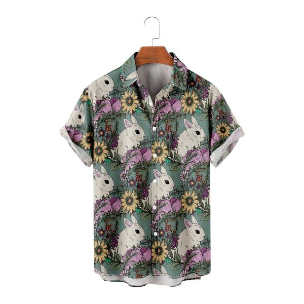 men's casual shirts 2022 men's summer short-sleeved shirt easter egg loose top, White;black
men's casual shirts 2022 men's summer short-sleeved shirt easter egg loose top, White;black