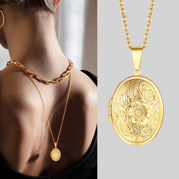 pendant necklaces geometric locked necklace, vantage flower necklace can be open, stainless steel gold filled charm gift, Silver
pendant necklaces geometric locked necklace, vantage flower necklace can be open, stainless steel gold filled charm gift, Silver