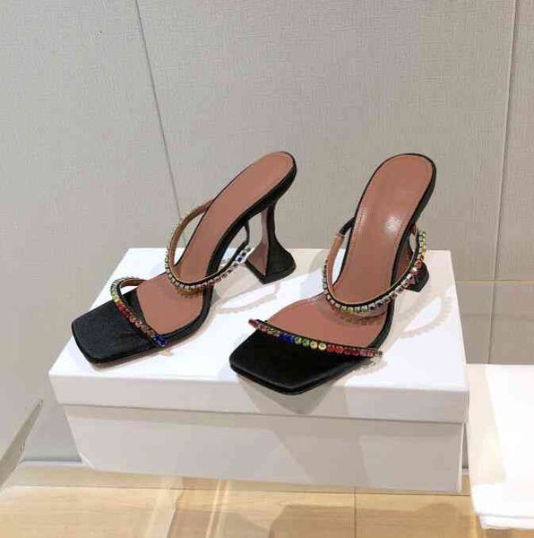 sandals designer chain luxury high-heeled shoes diamond square head slippers roman wine glass heel web celebrity versatile stiletto heels sc, Black
sandals designer chain luxury high-heeled shoes diamond square head slippers roman wine glass heel web celebrity versatile stiletto heels sc, Black
