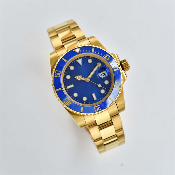 with box papers mens watches 40mm wristwatch blue black ceramic bezel 904l stainless steel watch automatic movement optional waterproof fold, Slivery;brown
with box papers mens watches 40mm wristwatch blue black ceramic bezel 904l stainless steel watch automatic movement optional waterproof fold, Slivery;brown