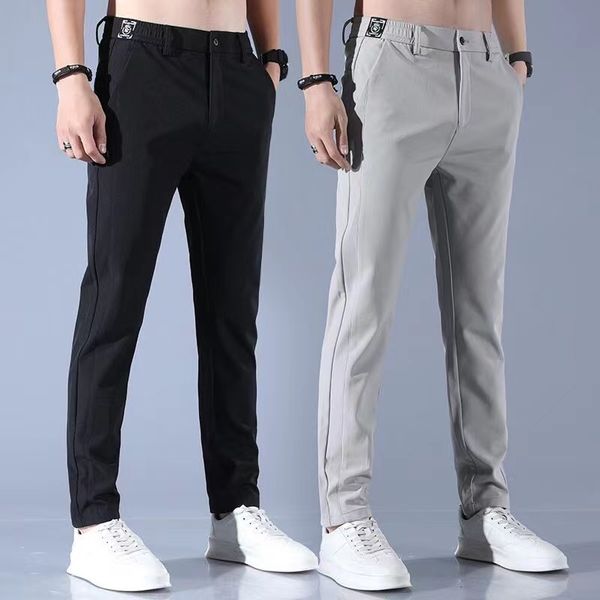 designer loose men summer long pant loose, Black