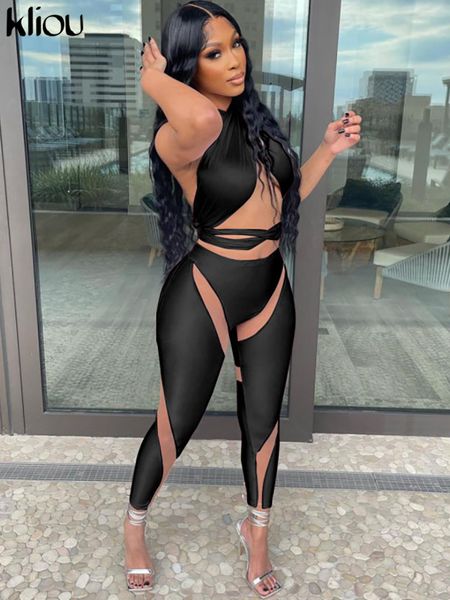 halter two piece set women criss cross bandage cleavage backless crop + mesh patchwork legging matching suits, White
halter two piece set women criss cross bandage cleavage backless crop + mesh patchwork legging matching suits, White