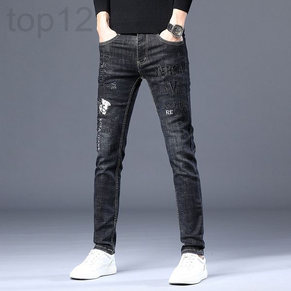 men's jeans designer street jeans men's fashion personalized embroidery casual spring and autumn slim fit small feet long pants wp, Blue
men's jeans designer street jeans men's fashion personalized embroidery casual spring and autumn slim fit small feet long pants wp, Blue