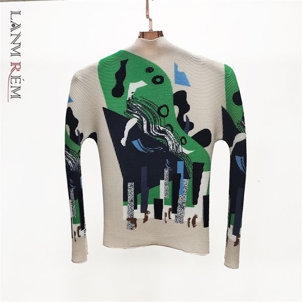 lanmrem spring green print casual turtleneck slim long-sleeved street wear pleated for women fashion 2a2337 220427, White
lanmrem spring green print casual turtleneck slim long-sleeved street wear pleated for women fashion 2a2337 220427, White