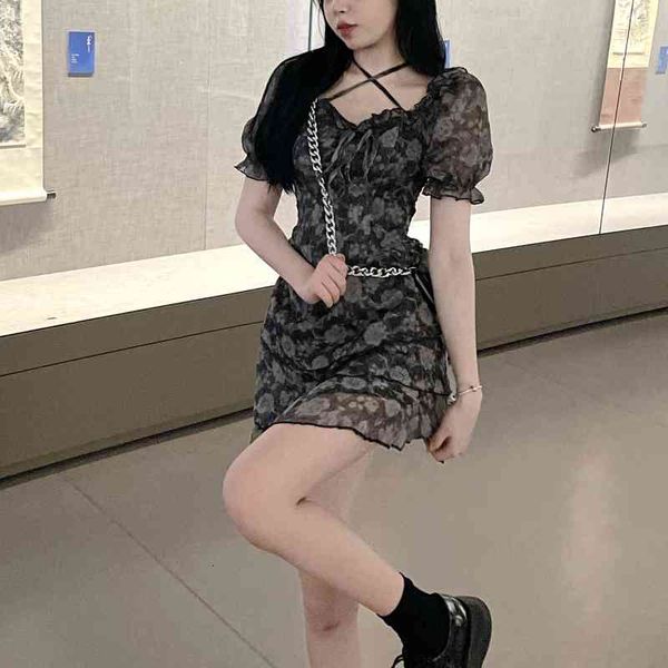 casual dresses floral dress summer ins sweet spicy lace up bubble sleeve feminine little black skirt owq2, Black;gray
casual dresses floral dress summer ins sweet spicy lace up bubble sleeve feminine little black skirt owq2, Black;gray