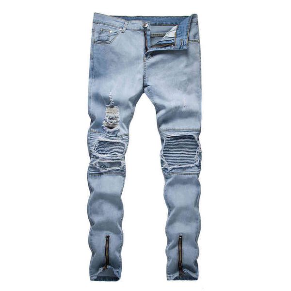 2021 jeans men's hip hop loose harlan wrinkled locomotive sports casual pants, Blue
2021 jeans men's hip hop loose harlan wrinkled locomotive sports casual pants, Blue