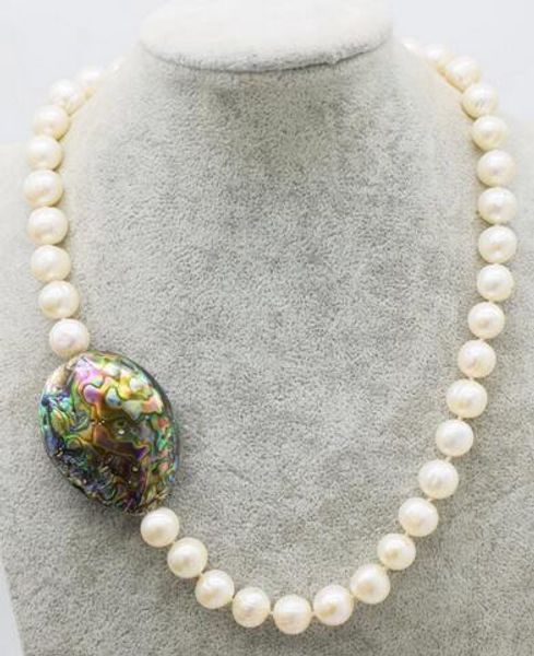 freshwater pearl white near round 10-11mm and abalone egg necklace 18inch nature beads wholesale, Silver
freshwater pearl white near round 10-11mm and abalone egg necklace 18inch nature beads wholesale, Silver
