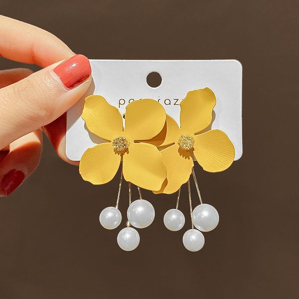 925 silver needle european and american personalized fashion trending flower earrings summer trendy wholesale pearl earrings exaggerated ear, Golden
925 silver needle european and american personalized fashion trending flower earrings summer trendy wholesale pearl earrings exaggerated ear, Golden