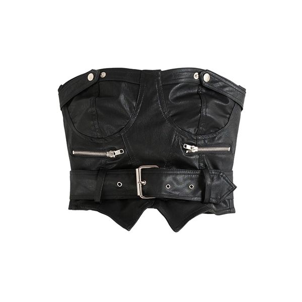 black pu leather tube women back zipper sashes ladies cropped seamless strapless crop bra 220316, White
black pu leather tube women back zipper sashes ladies cropped seamless strapless crop bra 220316, White