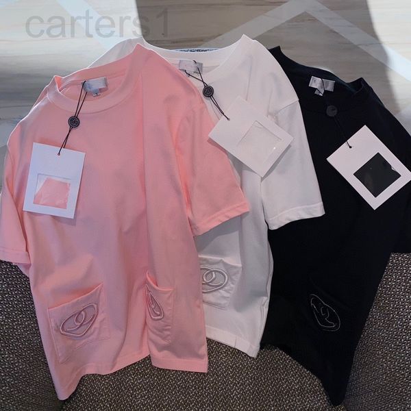 women's t-shirt designer original 2022 summer new casual versatile embroidered letter pocket slim round neck short sleeve women u4xl, White
women's t-shirt designer original 2022 summer new casual versatile embroidered letter pocket slim round neck short sleeve women u4xl, White
