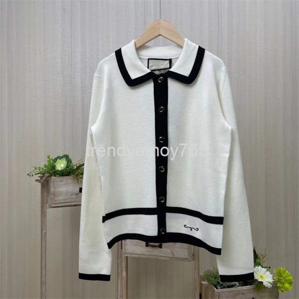 women's knits & tees high edition early spring college style contrast color embroidery lapel knit cardigan women's coat trend, White
women's knits & tees high edition early spring college style contrast color embroidery lapel knit cardigan women's coat trend, White