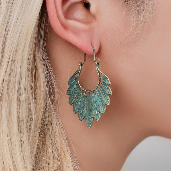 women ethnic style metal feather dangle earrings leaves tassel trendy alloy stud earring for lady banquet party wearing ear drop ornaments w, Silver
women ethnic style metal feather dangle earrings leaves tassel trendy alloy stud earring for lady banquet party wearing ear drop ornaments w, Silver
