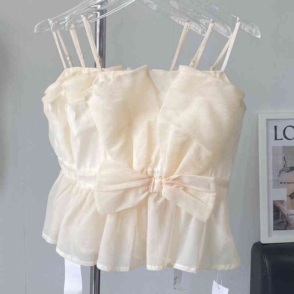 women's tanks & camis three dimensional mesh bra women's 2022 summer design sense of minority bow versatile suspender mdrn, White
women's tanks & camis three dimensional mesh bra women's 2022 summer design sense of minority bow versatile suspender mdrn, White