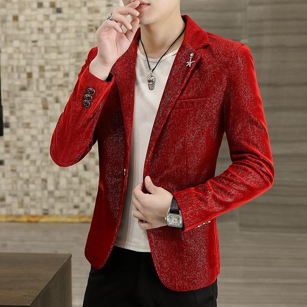 men's suits & blazers 2022 corduroy sequins solid color suit jacket men's streetwear korean slim fit casual blazer club business f, White;black
men's suits & blazers 2022 corduroy sequins solid color suit jacket men's streetwear korean slim fit casual blazer club business f, White;black