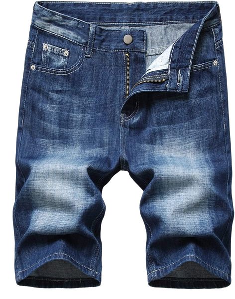 men's summer classic fit denim shorts above knee casual short jeans n1r3#, White;black
men's summer classic fit denim shorts above knee casual short jeans n1r3#, White;black