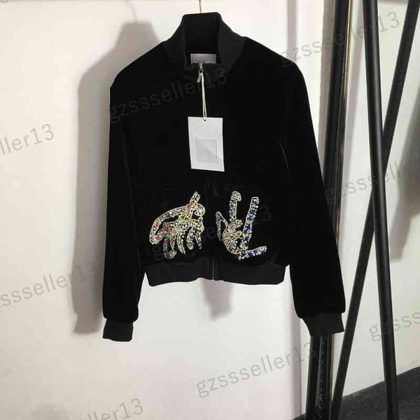 embroidery womens jacket luxury designer jackets for women fashion ch pearl diamond high-end gold velvet zipper stand collar jacket, Black;brown
embroidery womens jacket luxury designer jackets for women fashion ch pearl diamond high-end gold velvet zipper stand collar jacket, Black;brown