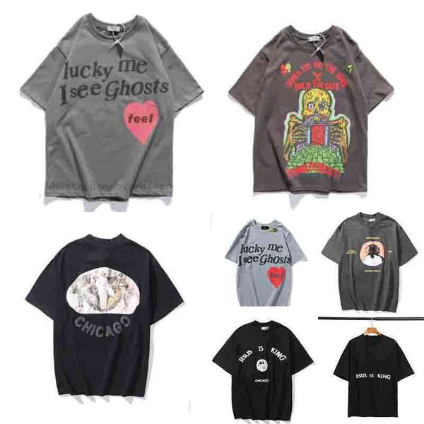 men women jesus tee shirt is king sunday service tshirts tour commemoration street short-sleeved half-high oversize collar loose, White;black
men women jesus tee shirt is king sunday service tshirts tour commemoration street short-sleeved half-high oversize collar loose, White;black