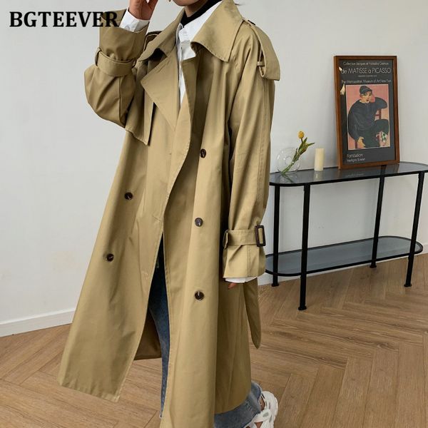 vintage double breasted belted women long trench coats spring loose turn-down collar female windbreaker ladies outwear, Tan;black
vintage double breasted belted women long trench coats spring loose turn-down collar female windbreaker ladies outwear, Tan;black