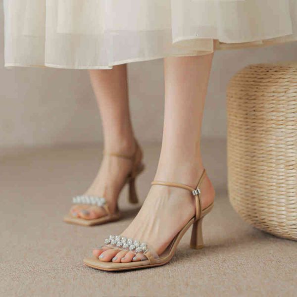 sandals women with shoes in one line pearl square head open toes elegant foot covering ankle tripping thin heels small high-heeled shoes 0fn, Black
sandals women with shoes in one line pearl square head open toes elegant foot covering ankle tripping thin heels small high-heeled shoes 0fn, Black