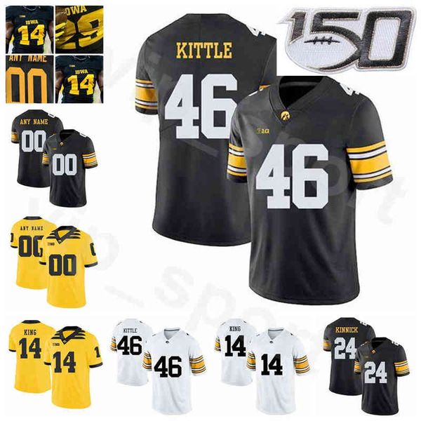 university ncaa football iowa hawkeyes 46 george kittle jersey college 24 nile kinnick 12 ricky stanzy 14 desmond king 23 shonn greene, Black
university ncaa football iowa hawkeyes 46 george kittle jersey college 24 nile kinnick 12 ricky stanzy 14 desmond king 23 shonn greene, Black