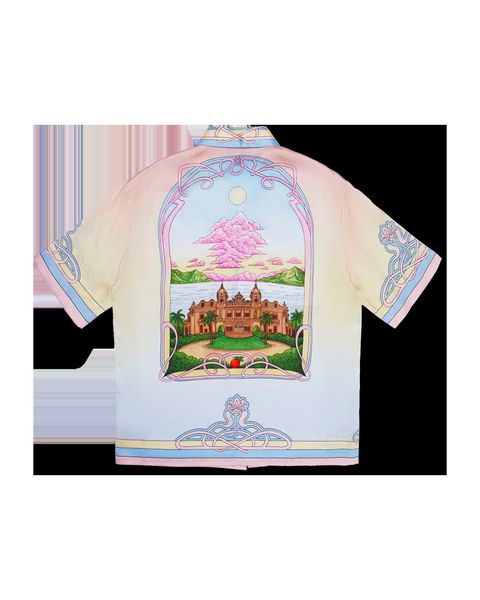 casablanca 22ss palace cloud gradient silk couple hawaiian short sleeve shirt, White
casablanca 22ss palace cloud gradient silk couple hawaiian short sleeve shirt, White