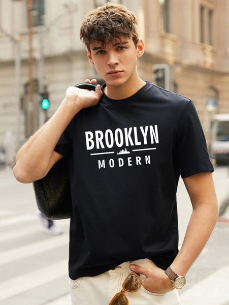 men letter graphic tee 64so#, White;black