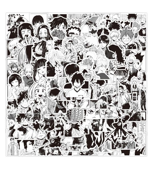 100 pcs/set water bottle stickers black white anime for skateboard car lappad kids bicycle motorcycle helmet decor guitar ps4 phone decal pv
100 pcs/set water bottle stickers black white anime for skateboard car lappad kids bicycle motorcycle helmet decor guitar ps4 phone decal pv
