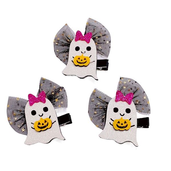 20pcs boutique glitter ghost felt pumpkin hairpins tulle bow cartoon barrettes halloween party headwear girls hair accessories, Slivery;white
20pcs boutique glitter ghost felt pumpkin hairpins tulle bow cartoon barrettes halloween party headwear girls hair accessories, Slivery;white