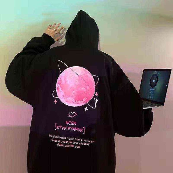 hoodies sweatshirts designer hoodie pink planet sweater men's ins trendy loose coat new spring and autumn thin nasa co branded round ne, Black
hoodies sweatshirts designer hoodie pink planet sweater men's ins trendy loose coat new spring and autumn thin nasa co branded round ne, Black