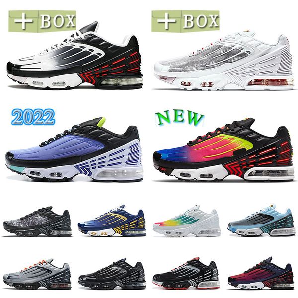 with box mens womens tns iii tn 3 running shoes tnplus tuned triple black red blud viod bone grey rainbow light court purple deep royal z go
with box mens womens tns iii tn 3 running shoes tnplus tuned triple black red blud viod bone grey rainbow light court purple deep royal z go
