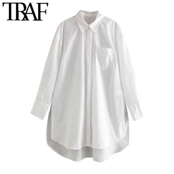 traf women fashion with pockets oversized asymmetry blouses vintage long sleeve button-up female shirts chic overshirts 210308, White
traf women fashion with pockets oversized asymmetry blouses vintage long sleeve button-up female shirts chic overshirts 210308, White
