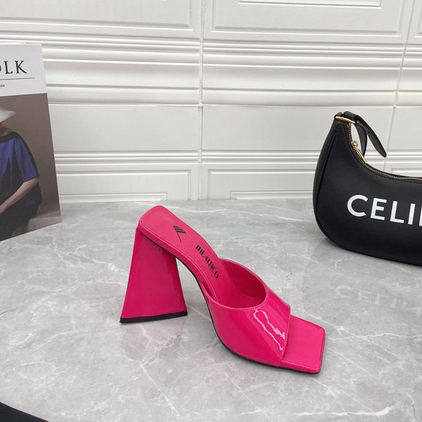 the attico pink devon heeled sandals slippers patent leather chunky mules high heels shoes slip on slides open toes shoe women luxury design, Black
the attico pink devon heeled sandals slippers patent leather chunky mules high heels shoes slip on slides open toes shoe women luxury design, Black