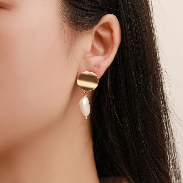 european women glaze wave three-dimensional charm earrings lady matte gold pearl stud earring female alloy ear stud jewelry accessories whol, Golden
european women glaze wave three-dimensional charm earrings lady matte gold pearl stud earring female alloy ear stud jewelry accessories whol, Golden