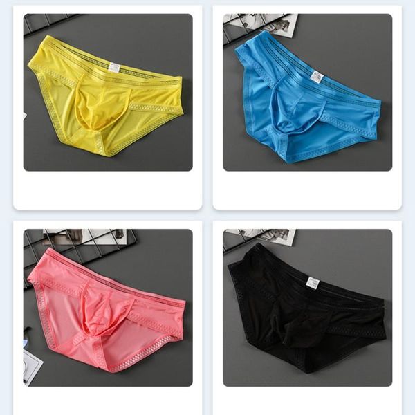 underpants men elastic u-bulge cup briefs ice silk breathable seamless underwear low wais stretchy, Black;white
underpants men elastic u-bulge cup briefs ice silk breathable seamless underwear low wais stretchy, Black;white