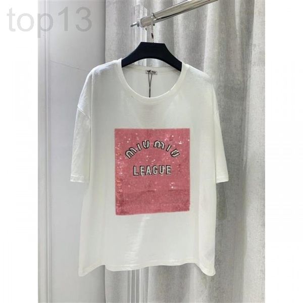 women's t-shirt designer chaopai 22 early spring new embroidery letter sequin print short sleeve women's loose and versatile tempe, White
women's t-shirt designer chaopai 22 early spring new embroidery letter sequin print short sleeve women's loose and versatile tempe, White