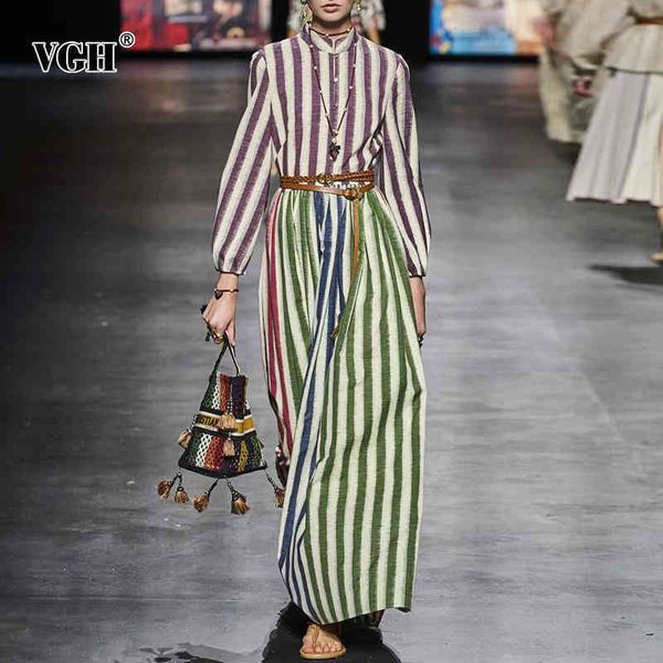 hit color elegant dress for women stand collar long sleeve high waist sashes striped midi dresses female fashion 210507, Black;gray
hit color elegant dress for women stand collar long sleeve high waist sashes striped midi dresses female fashion 210507, Black;gray