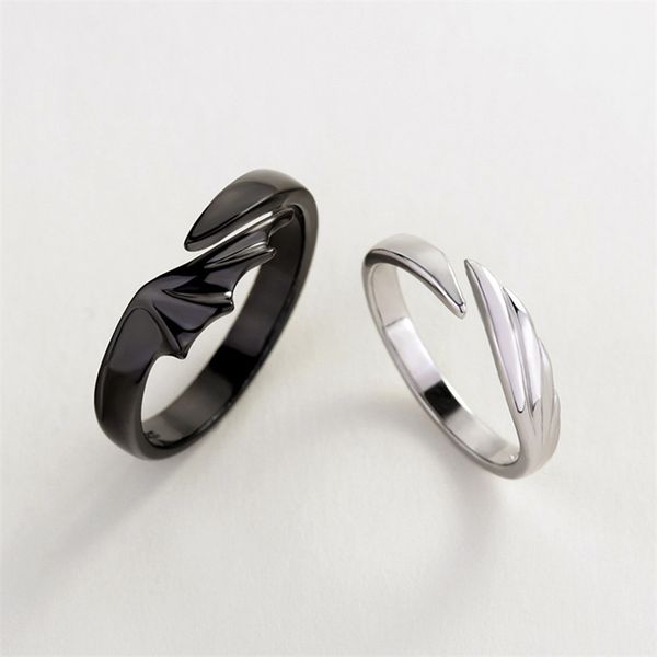 ins hip hop angel and devil couple rings men women korean simple black white student gift jewelry for engagement accessary 220719, Silver
ins hip hop angel and devil couple rings men women korean simple black white student gift jewelry for engagement accessary 220719, Silver