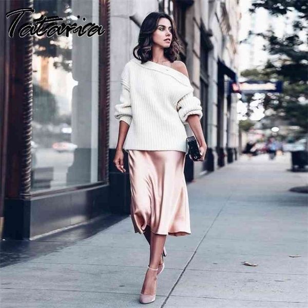 tataria silk satin skirts for women high waisted skirt women aline elegant skirts women midi skirt new korean style 210325, Black
tataria silk satin skirts for women high waisted skirt women aline elegant skirts women midi skirt new korean style 210325, Black