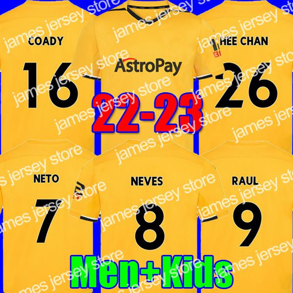 new 22 23 wolves soccer jersey raul neto neves 2022 2023 wanderers kilman semedo j.otto podence hee chan trincao wolverhampton football, Black;yellow
new 22 23 wolves soccer jersey raul neto neves 2022 2023 wanderers kilman semedo j.otto podence hee chan trincao wolverhampton football, Black;yellow