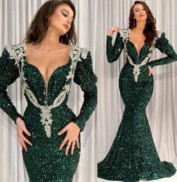 2022 plus size arabic aso ebi dark green mermaid prom dresses lace long sleeves evening formal party second reception birthday engagement go, Black
2022 plus size arabic aso ebi dark green mermaid prom dresses lace long sleeves evening formal party second reception birthday engagement go, Black