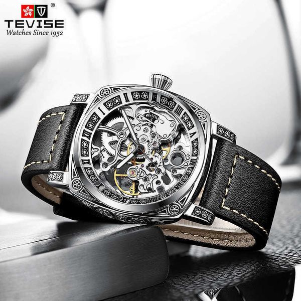 carved watch tevise luminous fashion leather men's watch mechanical hollowing out fully automatic, Slivery;brown
carved watch tevise luminous fashion leather men's watch mechanical hollowing out fully automatic, Slivery;brown