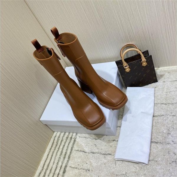 square toe rain boots for women chunky heel thick sole ankle boots designer chelsea boots ladies rubber boot rain shoes251i, Black
square toe rain boots for women chunky heel thick sole ankle boots designer chelsea boots ladies rubber boot rain shoes251i, Black