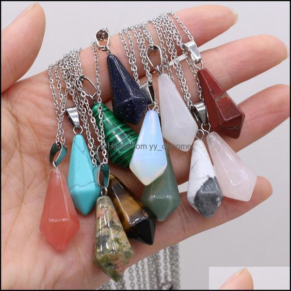 pendant necklaces pendants jewelry chakra cone shape reiki healing natural stone pendum necklace turquoise ameth dhdfk, Silver
pendant necklaces pendants jewelry chakra cone shape reiki healing natural stone pendum necklace turquoise ameth dhdfk, Silver