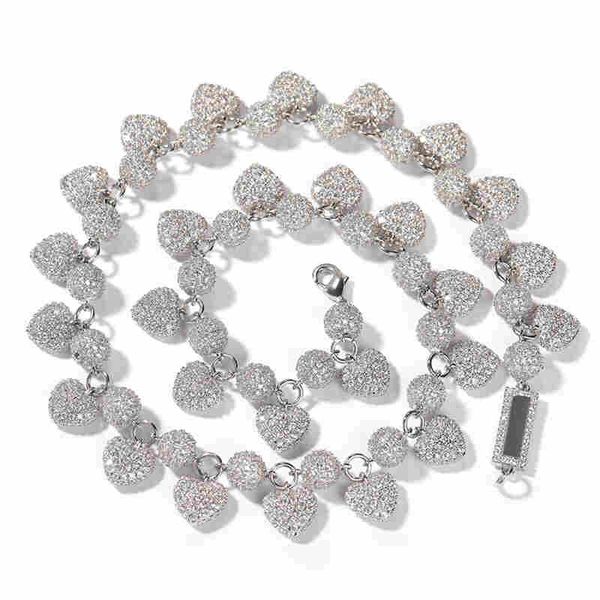 unique design 16/18/20inch white gold plated bling cz heart chain necklace jewelry for men women punk jewelry necklace chains, Silver
unique design 16/18/20inch white gold plated bling cz heart chain necklace jewelry for men women punk jewelry necklace chains, Silver
