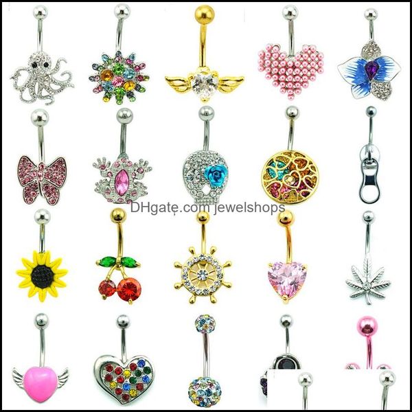 mix sale belly button rings design 316l stainless steel bar navel body piercing jewelry drop delivery 2021 bell jcwb7, Silver
mix sale belly button rings design 316l stainless steel bar navel body piercing jewelry drop delivery 2021 bell jcwb7, Silver