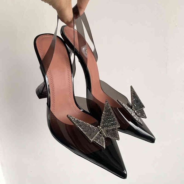 dress shoes summer bow transparent crystal high heels sun buckle list shoes sandals wedding women, Black
dress shoes summer bow transparent crystal high heels sun buckle list shoes sandals wedding women, Black