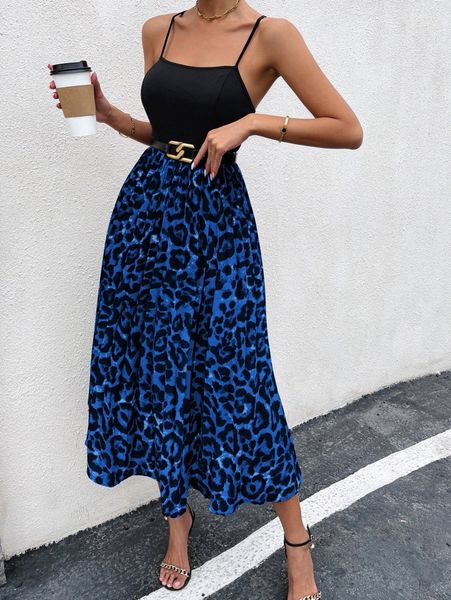 leopard print colorblock criss cross cami dress without belt z3ut#, Black;gray
leopard print colorblock criss cross cami dress without belt z3ut#, Black;gray